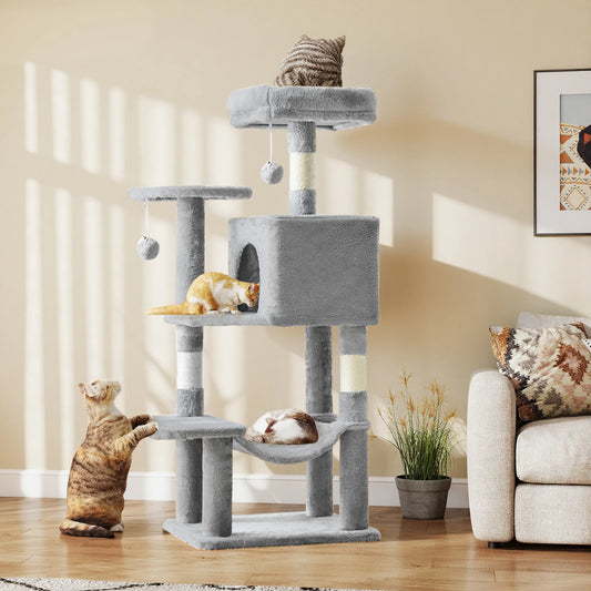 JHK Cat Tree Tall Multi Level Climbing Tower For Indoor Cats