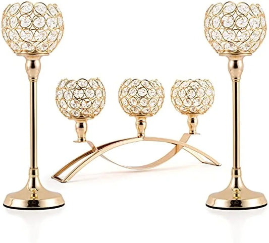 VINCIGANT ThreeArms Tealight Candle Holders Candelabra