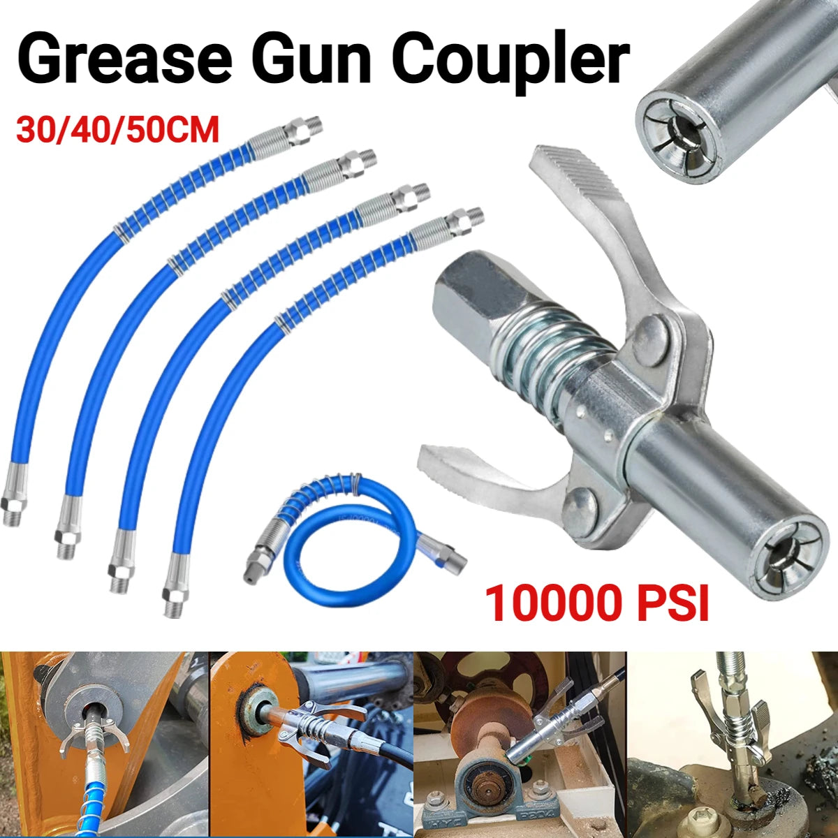 APWIKOGER Grease Gun Coupler 10000 PSI Quick Release