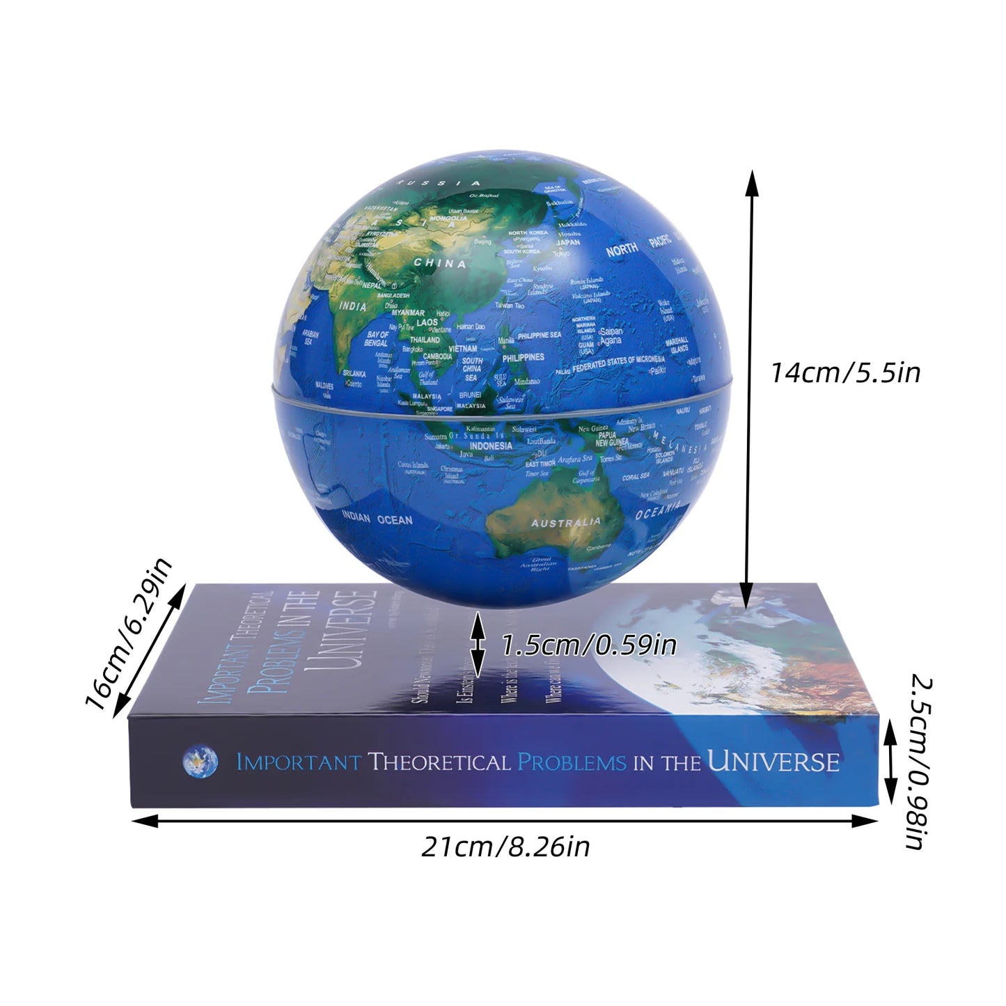 Magnetic Levitation Globe With LED Lights For Home Office