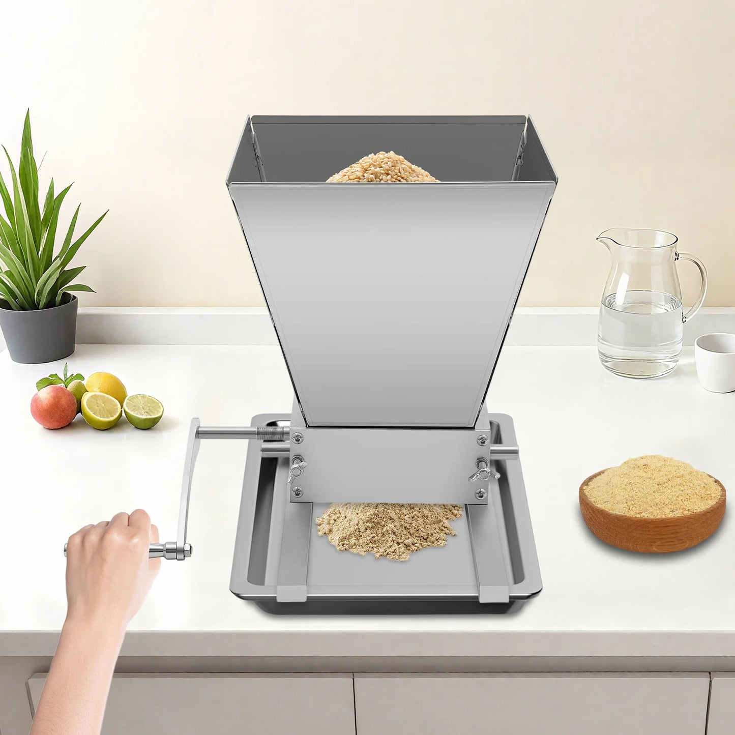 Stainless Steel Grain Mill Grinder With Manual And Electric Drill