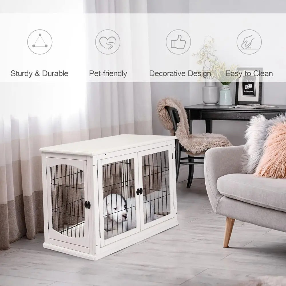 Lockable Dog Cage End Table Kennel For Indoor Use Premium