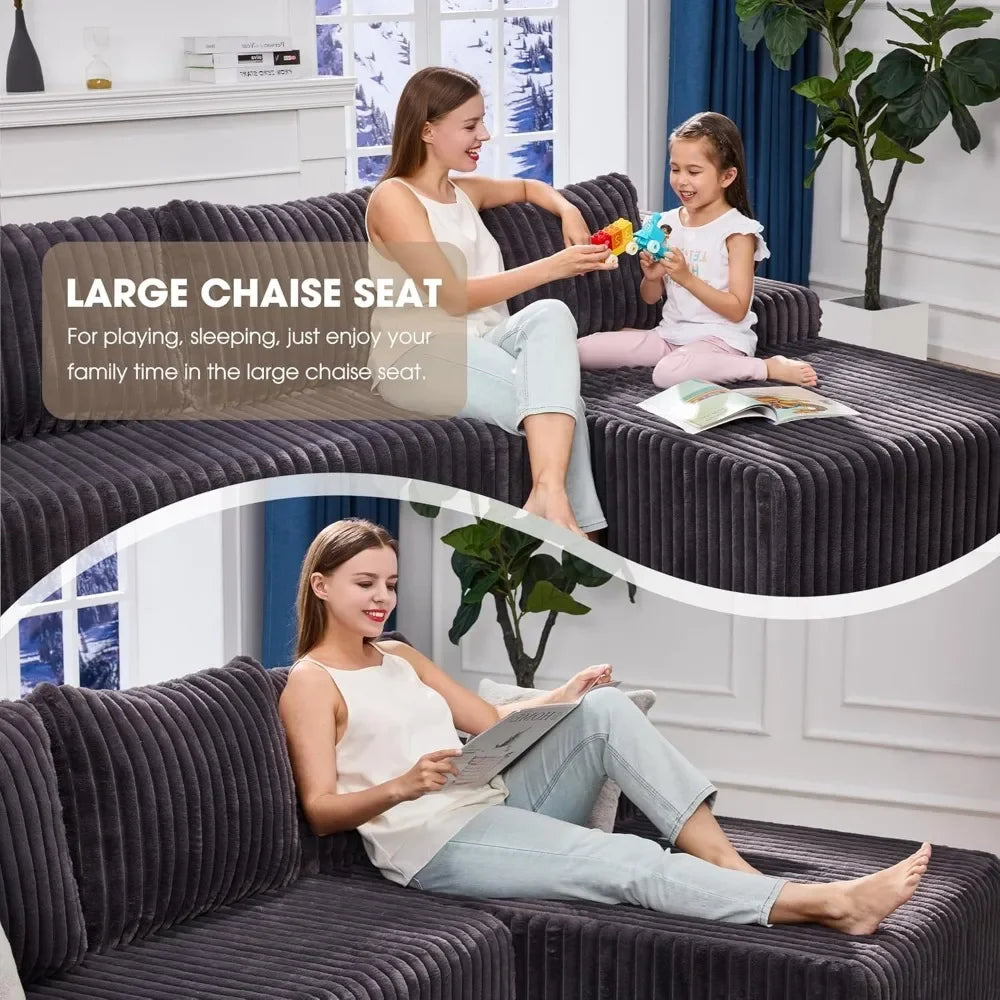 Cloud Modular Sectional Sofa With L Shaped Chaise Memory Foam
