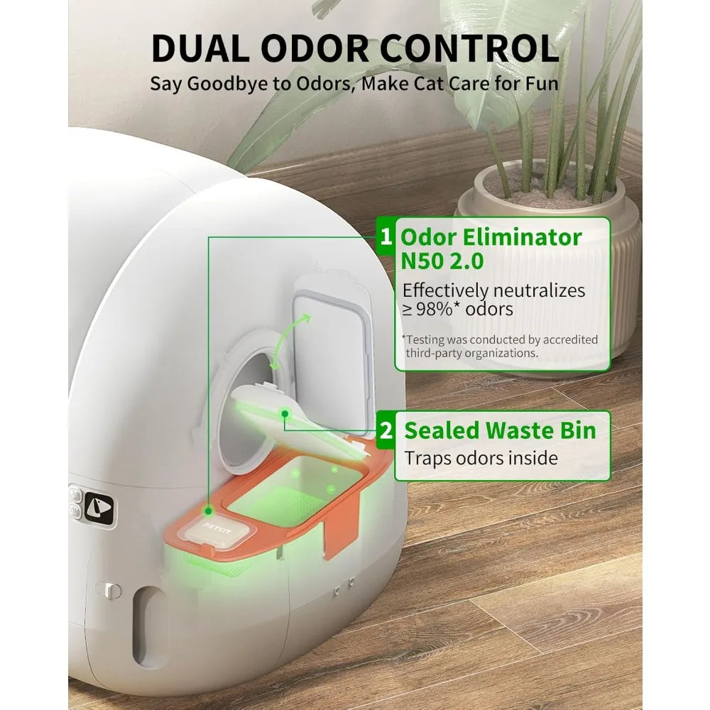 Automatic Self Cleaning Cat Litter Box With App Control