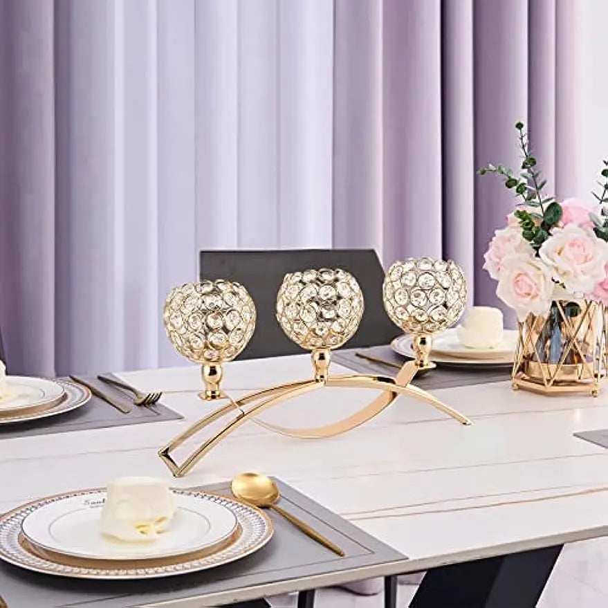 VINCIGANT ThreeArms Tealight Candle Holders Candelabra