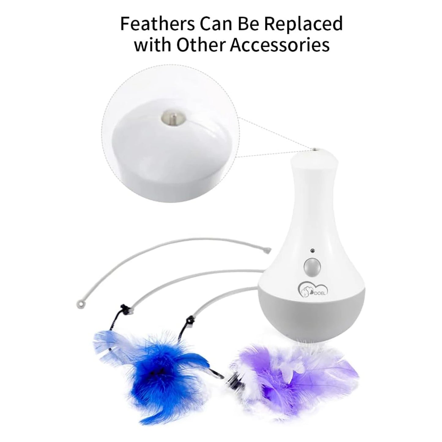 Cat Interactive Feather Toy Teaser For Indoor Play